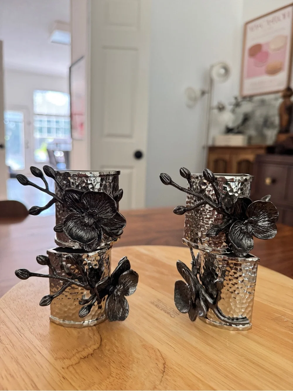 Michael Aram Black Orchid Napkin Ring Set Set of 4